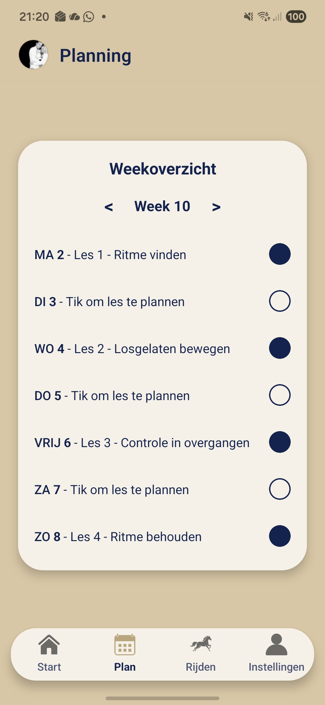 BitByBit planningscherm preview